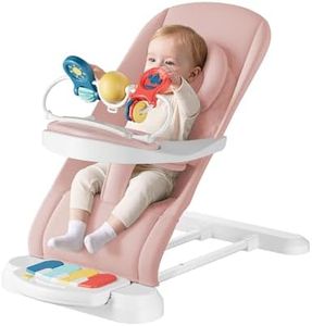 Monamii Baby Bouncer, Easy to Assemble Baby Bouncer Seat with Feeding Tray