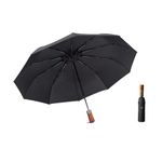 Robustt Wind Resistant Waterproof Umbrella - Pack of 1 (Black) | Auto Open & Close Mechanism | Lightweight & Compact | Heavy Duty | Travel- Friendly