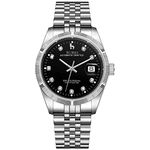 BUREI Men's Automatic Watch Scratch Resistant Synthetic Sapphire Glass with Date Display Stainless Steel Bracelet