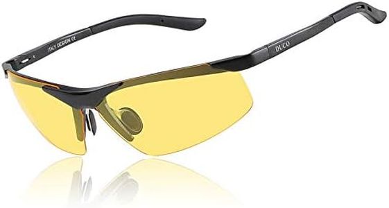 DUCO Night vision Driving Glasses For Headlight Polarized Driver Glasses 8125 (Shine Black/Yellow)