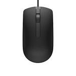 Dell MS116 Wired Optical Mouse, 1000DPI, LED Tracking, Scrolling Wheel, Plug and Play