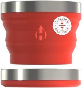 HYDAWAY Collapsible Cup - 12oz, Silicone I Reusable Travel Cup for Drinking & Snacks, Kids Days Out, Camping & Backpacking, Small, Foldable & Portable Dog Water Bowl, Steel Rim, Collapse to 1-inch