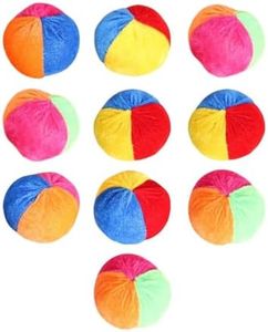 10 Pack Soccer Hackys Footbag Sacks, Dirt Bag Sack, Soft Plush Footbags for Adults, Interactive Juggling Sport Balls Games, for Beginners Training Outdoor Garden Yard Park Football