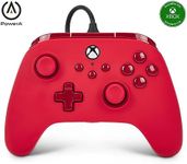 PowerA Advantage Wired Controller for Xbox Series X|S - Red, Xbox Controller with Detachable 10ft USB-C Cable, Mappable Buttons, Trigger Locks and Rumble Motors, Officially Licensed for Xbox