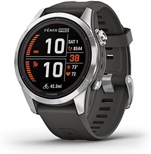 Garmin fēnix 7S Pro Solar, Multisport GPS Smartwatch, Built-in Flashlight, Solar Charging Capability, Graphite