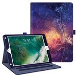 Fintie Case for iPad 9.7 2018 2017 / iPad Air 2 / iPad Air - [Corner Protection] Multi-Angle Viewing Folio Stand Cover w/ Pocket, Auto Wake / Sleep for iPad 6th / 5th Gen, iPad Air 1 2, Galaxy