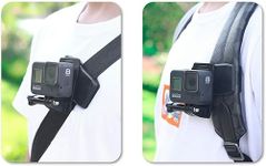 micro2u Backpack Strap Mount Quick Clip Mount Compatible with GoPro Hero 12, 11, 10, 9, 8, 7, 6, 5, 4, Session, 3+, 3, 2, Hero (2018), Fusion, Max, DJI Osmo Action Cameras