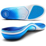 PCSsole Pro Orthotic Insoles – Heavy Duty 240+ lbs Arch Support Shoe Insert for Flat Feet & Heel Pain Relief – All-Day Standing Comfort, Blue, 28.6CM