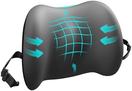 Lumbar Support Pillow for Office Chair, Cooling Car Lumbar Pillow Lower Back Pain Relief,Memory Foam Back Cushion with Adjustable Straps,Ergonomic Chair Back Pillow for Gaming Chair,Car(Gray Cooling)