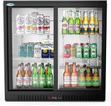 KoolMore BC-2DSL-BK Commercial-refrigerators, Double Sliding Door, Black, 7.4 cubic feet