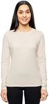 Insect Shield Women's Tri-Blend Long Sleeve T-Shirt, Light Sand, Medium