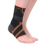 TYNOR Ankle Binder Air Pro, Black & Orange, Small, 1 Unit