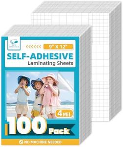 T&W SAME FILM 100 Pack Self Adhesive Laminating Sheets, Holds 8.5 x 11 Inch Laminate Paper, 9 x 12 Inch Lamination, Letter Size, Thermal Laminating Sheets, Self Sealing