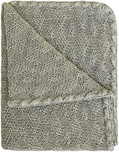 Baby Warm Blanket: Washable Merino Wool Receiving Thermal Blanket, 31x40 inches (Grey)