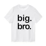 37℃ Big Brother T Shirt Tops Toddler Baby Boy Awesome Big BRO Cotton Short Sleeve Tees Graphic Pullover Clothes Gifts (2-3 Years, A-White) 2-3T