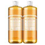 Dr. Bronner’s - Pure-Castile Liquid Soap (Citrus, 946 mL, 2-Pack) - Made with Organic Oils, 18-in-1 Uses: Face, Body, Hair, Laundry, Pets and Dishes, Concentrated, Vegan, Non-GMO