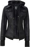 Black Biker Leather Bomber Jackets 
