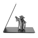 Premium Heavy-Duty Metal Bookend - Black L-Shaped Bookend Supports on Office Desk, Creative Gift for Dad and Lover (Master-Detachable)