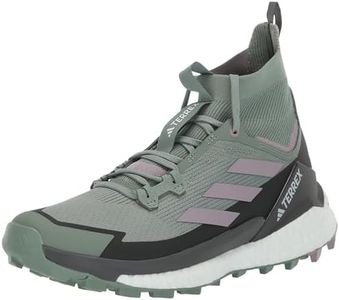 adidas Women's Terrex Free Hiker 2.0 Hiking Shoe, Silver Green/Preloved Fig/Crystal Jade, 8