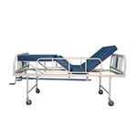 Green Earth Hospital Ward Bed for Home and Hospital Patient Fully Fowler Abs Bed with Metal Railings & Wheels(Without Mattress),