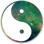 2 x 10cm Yin Yang Vinyl Decal Stickers Laptop Car Space Universe Karate #6365 (10cm x 10cm)