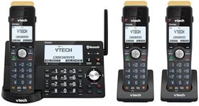 VTech CLS21252 3-Handset Super Long Range Expandable DECT Cordless Phone with handsfree Speakerphone, 200 Name and Number phonebook, 10 Last Number redial, Volume Booster, up to 22 Hours Talk time