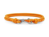 Sunset Zig Zag & Silver Carabiner Climbing Bracelet, Made from Stainless Steel and Paracord, Adjustable, Handmade in The UK