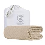 Threadmill King Size, Soft Beige Blanket/Coverlet - Premium & Luxurious Quality Throw, Made from 100% Long Staple Combed Cotton, Jacquard Matelasse Finish for All Seasons, 106x90 inch