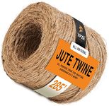 Jute Twine - Brown Roll Jute Twine for Crafts - Soft Yet Strong Natural Jute String - Burlap String for Packaging, Wrapping, Packing Materials - Decorative Rope Cord for Hanging Craft Ornaments