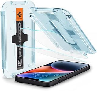 SPIGEN EZ Fit GLAS.tR Slim Designed for Apple iPhone 14 Plus / 13 Pro Max Screen Protector [6.7-inch] Auto Alignment Kit Premium Tempered Glass [2-Pack] - Clear