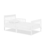 Dream On Me Finn Toddler Bed in White, Greenguard Gold and JPMA Certified, Non-Toxic Finish, Made of Sustainable New Zealand Pinewood, Wooden Nursery Furniture