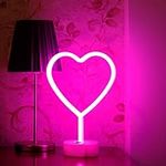 Pink Heart Neon Sign, LED Neon Ligh