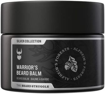 Bálsamo para barba The Beard Struggle Warrior - Colección Silver, Bosques de Alfheim - Fórmula no grasosa de baja fijación, lujosas fragancias de calidad colonia 100% naturales (50 g)