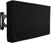 KHOMO GEAR - PANTHER Series - Outdoor TV Cover Weatherproof Universal Protector for 36'' - 38'' LCD, LED, Television Sets – Works with Most Mounts & Stands. Built In Remote Controller Storage - Black