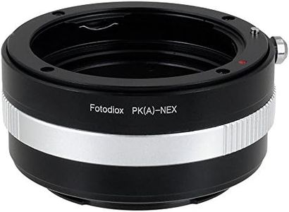 Fotodiox Lens Mount Adapter - Pentax K AF Mount (PKAF) DSLR Lens to Sony Alpha E-Mount Mirrorless Camera Body with Built-in Aperture Control Dial