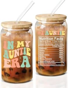 NEWELEVEN Gifts For Aunt - Aunt Gifts From Niece, Nephew - Birthday Gifts For Aunt, New Aunt, Auntie, To Be Aunt, Aunt Announcement, Promoted To Aunt - 16 Oz Coffee Glass