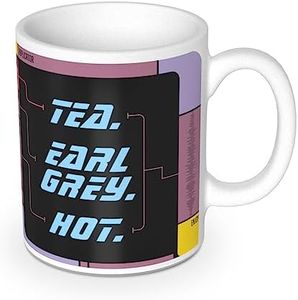 getDigital Tea. Earl Grey. Hot. Coffee and Tea Mug - BPA Free Ceramic Cup Inspired by The Replicator Interface from The Classic Sci-Fi TV Series Star Trek - 10 fl oz