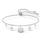 Swarovski Women's Magic Collection Bracelet, Brilliant White Crystals with Dazzling Stone Snowflake Accents and Rhodium Plated Metal