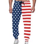 Renewold Men's Sweatpants Women's Sweatpants Jogging Pants Athletic Bottoms with Elastic Waist and Adjustable Drawstring, American Flag Novelty, XX-Large