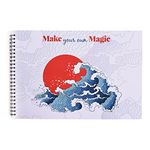 Papboo A4 Magic Design Artist Sketch Book - Drawing Book, with Back Support-140 GSM- 50 Pages- (Matte Finished Cover)…