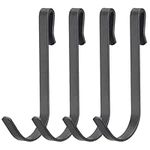 KINCMAX Heavy Duty S Hooks - Pack of 4 - Large Hook Set for Hanging Clothes in Closet - for Jeans Brooms or Plant Hanging