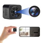 Mini Spy Camera - WiFi Wireless Hidden Cameras for Home Security, 1080P HD Small Nanny Cam Indoor Surveillance Camera Secret Camera with Smart Audio, Motion Detection, Night Vision - Black