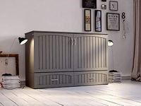 Atlantic Furniture AC614149 Southampton Murphy Bed Chest Queen Grey