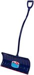 Garant Yukon YPP26EAKDN 26-Inch Ergonomic Snow Shovel, Extra-Large Snow Pusher Blade, Nylon Strip for Wear Resistance and Scratch-Free Snow Removal, Curved Aluminum Handle, Blue