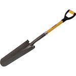 Roughneck ROU68238 Drainage & Post Hole Shovel 1070mm/42 inch, Black