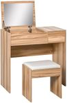 HOMCOM Makeup Desk with Drawer, Van