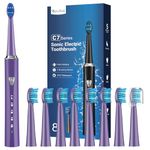 Sonic Electric Toothbrush for Adults and Kids - Sonic Toothbrush with 8 Duponts Toothbrush Heads, 3 Hours Fast Charge for 120 Days, 5 Modes and 2 Minutes Timer