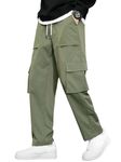 Lymio Men Cargo || Men Cargo Pants || Men Cargo Pants Cotton || Cargos for Men (Cago-22-25) (M, Green)