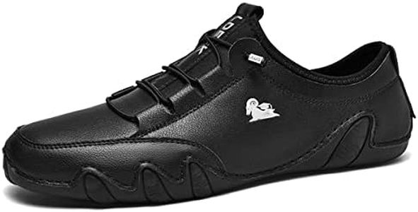 DBECK Men's Suede Ankle Boots Leather Casual Sneakers Non-slip Breathable Low Top Boots Chukka Boots Casual Loafers Lace-Up Anti Slip Flat Walking Shoes Hand Stitching Comfort Soft Driving Shoes