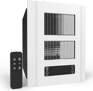 Infandy Electric Wall Heater for Indoor Use, 120V Wall Heater with Thermostat and Remote, 3 Heating Modes, 9H Timer, Child Lock, Overheat Protection, Suitable for Bathroom, 1500/750 Watt, Hardwired